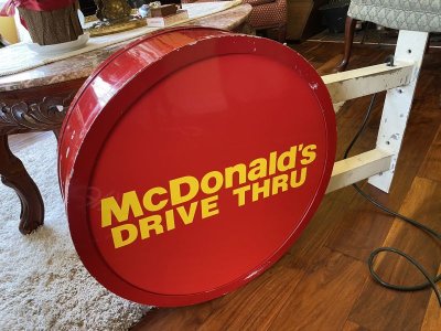 画像2: Mcdonalds、レアなマクドナルドのドライブスルーサイン　(両面タイプ)、電光看板、ストアディスプレイ