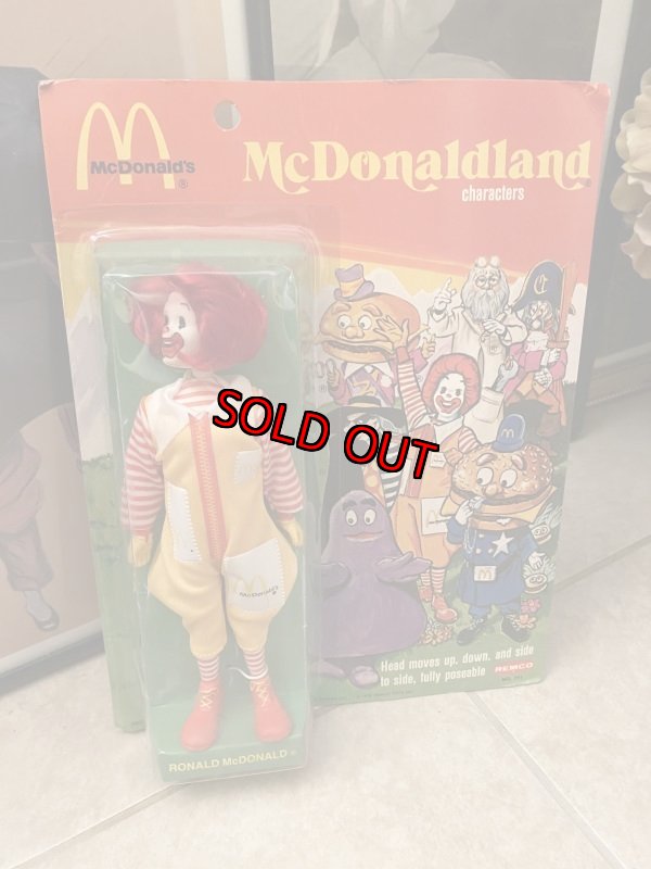 画像1: McDonald’s  Remco　 Ronald Doll 1976 レムコ製　マクドナルドのロナルド　人形　ブリスター入り (1)