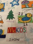 画像1: Mcdonalds McKids Flat  Sheet  マクドナルド、マックキッズのフラットシーツ (1)