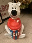 画像1: Icee Bear Vinyl Coin Bank Doll アイシーベア　ソフビのコインバンク　70年代 (1)