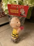 画像1:  Soopy Charlie Vinyl Squeak Doll With Bag / ピーナッツ　チャーリー　袋入りソフビドール (1)