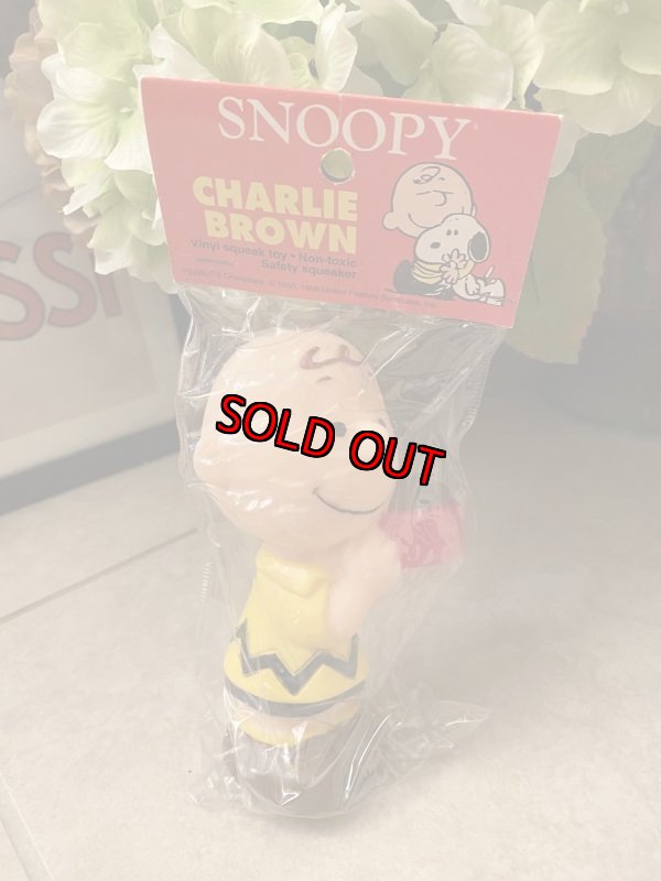 画像1:  Soopy Charlie Vinyl Squeak Doll With Bag / ピーナッツ　チャーリー　袋入りソフビドール (1)