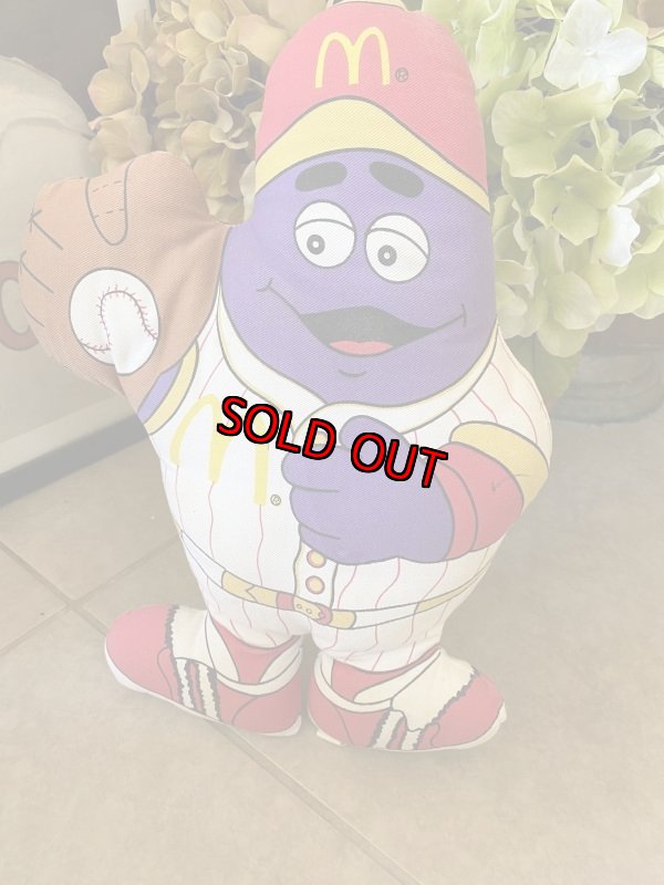 画像1: McDonald’s Grimace Pillow Doll  マクドナルドのグリマス、ピロードール　80‘s (1)