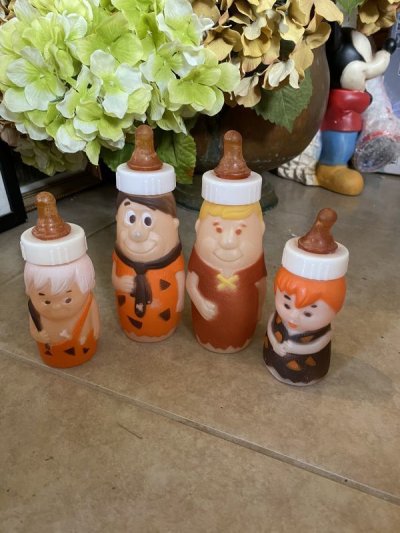 画像1: Hanna Barbera Flintstones Fred Baby Milk Bottle /  フリントストーンズ、フレッドの哺乳瓶ドール