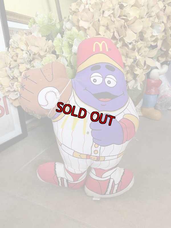 画像1: McDonald’s Grimace Pillow Doll  マクドナルドのグリマス、ピロードール　80‘s (1)