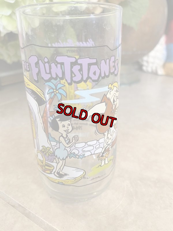 画像1: Hanna Barbera Flintstones Hardee‘s First  30 Years Home  Glass  /  フリントストーンズ、　ハーディーズ　30年　ホーム　グラス (1)