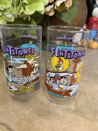 画像3: Hanna Barbera Flintstones Hardee‘s First  30 Years  Glass  /  フリントストーンズ、ハーディーズ　30年　イカダ　グラス