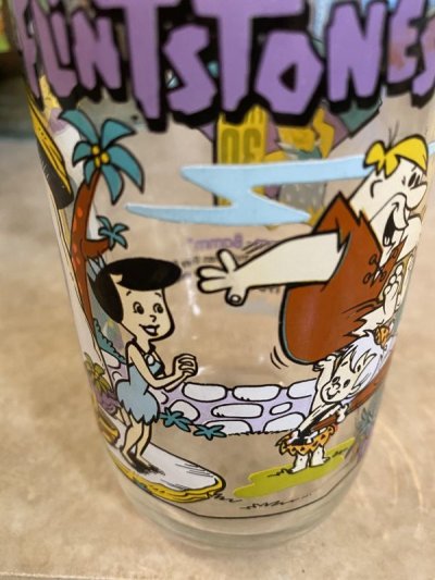 画像1: Hanna Barbera Flintstones Hardee‘s First  30 Years Home  Glass  /  フリントストーンズ、　ハーディーズ　30年　ホーム　グラス