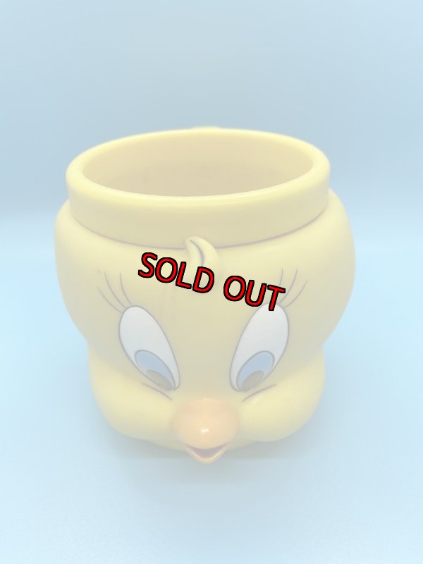 画像1:  Looney Tunes Tweety  Face Plastic Mug /  ルーニーテューンズ   トゥイーティー プラスチック製　フェイスマグ (1)