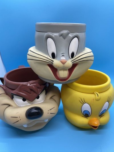 画像2:  Looney Tunes Tweety  Face Plastic Mug /  ルーニーテューンズ   トゥイーティー プラスチック製　フェイスマグ