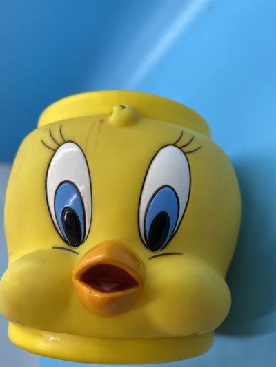 画像1:  Looney Tunes Tweety  Face Plastic Mug /  ルーニーテューンズ   トゥイーティー プラスチック製　フェイスマグ