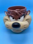 画像1:  Looney Tunes Tasmanian Devil Face Plastic Mug /  ルーニーテューンズ  タスマニアンデビル　プラスチック製　フェイスマグ (1)