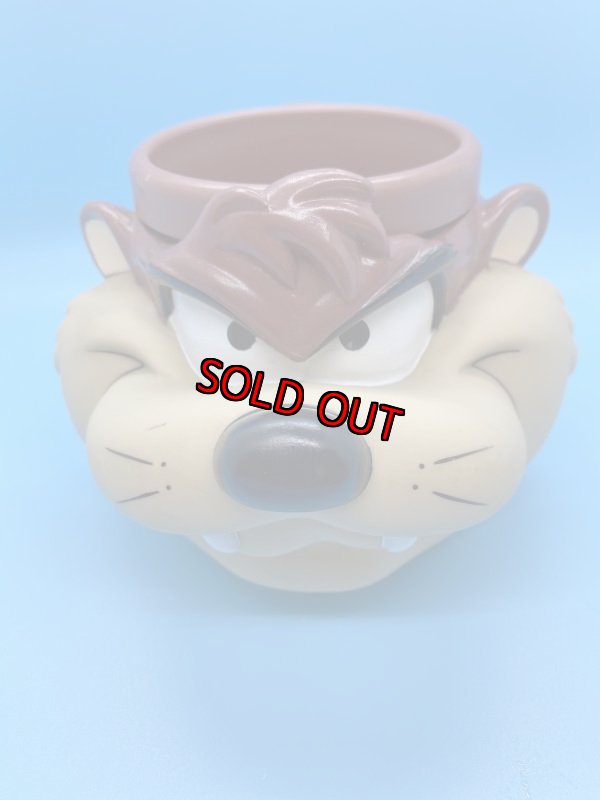 画像1:  Looney Tunes Tasmanian Devil Face Plastic Mug /  ルーニーテューンズ  タスマニアンデビル　プラスチック製　フェイスマグ (1)