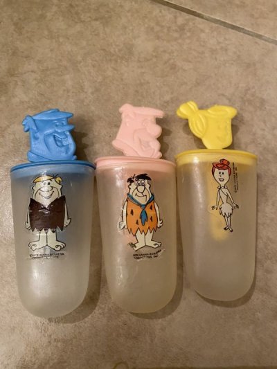 画像1: Hanna Barbera Flintstones Popcicle Ice Molds With stand / フリントストーンズ、スタンド付きポプシクル　アイス型　