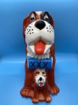 画像1: Saint Bernard Dog Plastic coin bank Bankers systems / セントバーナードのプラスチック製　貯金箱 (1)