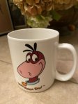 画像1: Hanna Barbera Flintstones Ceramic Dino  Mug / フリントストーンズ、陶器製　ディノマグ　1994年 (1)