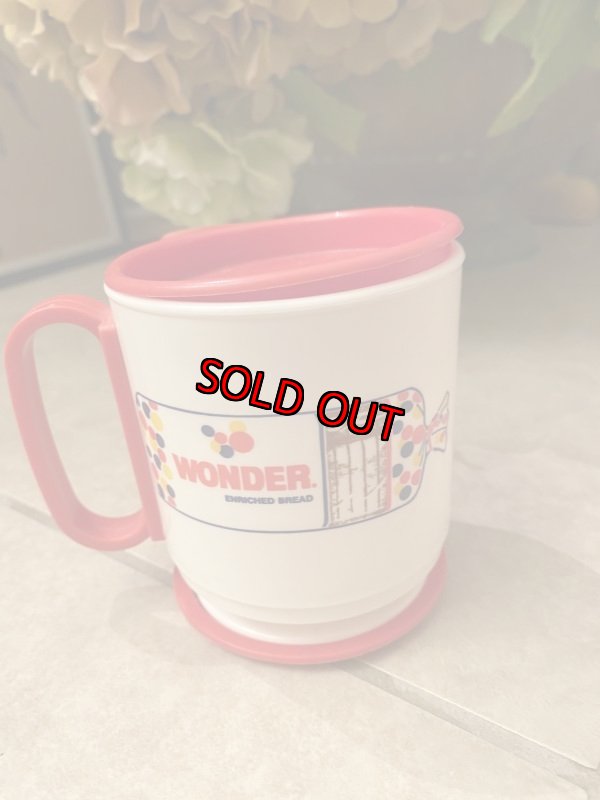 画像1: Wonder Bread Plastic Mug With Lid  / ワンダーブレッド　プラスチック製　マグ (1)