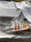 画像4: Hanna Barbera Flintstones Flat  Sheet  / ハンナバーベラ、フリントストーンズのフラットシーツ下にイラスト(B) (4)