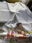 画像9: Hanna Barbera Flintstones Flat  Sheet  / ハンナバーベラ、フリントストーンズのフラットシーツ下にイラスト(B) (9)