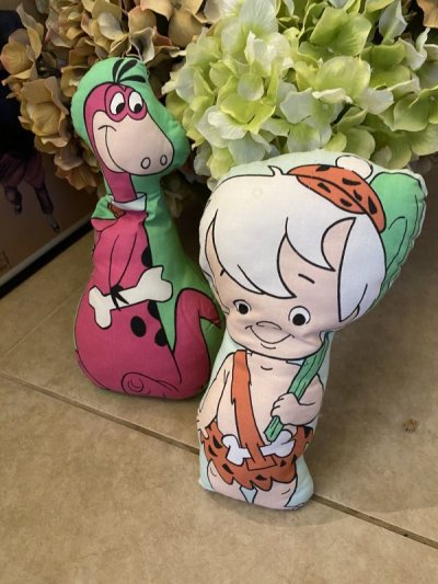 画像1: Hanna 　Barbera Flintstones Dino Fabric Pillow Doll / フリントストーン　ディノ　ピロードール