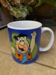 画像1: Hanna Barbera Flintstones Ceramic Fred Blue Yaba-dabba face  Mug / フリントストーンズ、陶器製　フレッド　マグ (1)