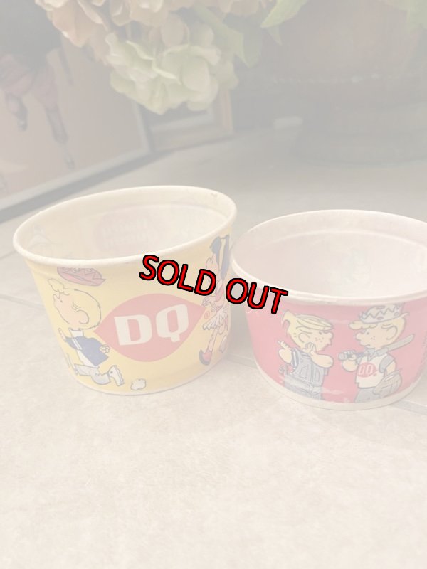 画像1: Dairy Queen Dennis The Menace Yellow Wax Cup Set Of 2 /(B) / ディリークィーン　デニス　ザ　メナス　ワックスペーパー　カップ　2個セット (1)