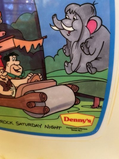 画像2: Hanna Barbera Flintstones Denny’s plastic plate Saturday Night 1988 / フリントストーンズ、デニーズ　プラスチック製プレート　サタデーナイト