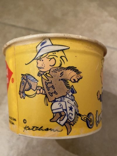 画像1: Dairy Queen Dennis The Menace Yellow Wax Cup Set Of 2 /(B) / ディリークィーン　デニス　ザ　メナス　ワックスペーパー　カップ　2個セット