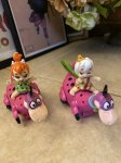 画像1: Hanna Barbera Flintstones Bamm ,Pebbles&Dino Toy set of 2  1992 / フリントストーン　バンバン、ペブルス&ディノ　2個セット　トイ　 (1)