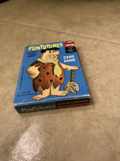 画像1: Flintstones  rummy Card Game With Case /  フリントストーン　箱入り　カードゲーム　1961年