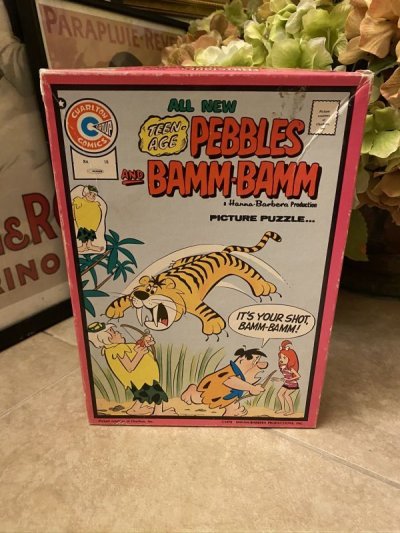 画像1: Hanna Barbera Flintstones puzzles  With Box  / フリントストーン　箱入りパズル　70ピース　1973年