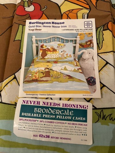 画像3: Hanna Barbera Yogi Bear & Boo Boo Pillow Case / ハンナバーベラ、ヨギベア&ブーブーのピローケース　枕カバー