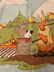 画像4: Hanna Barbera Yogi Bear  Flat  Sheet Unused  ハンナバーベラ、ヨギベアの新品　袋入りシーツ　1971年 (4)