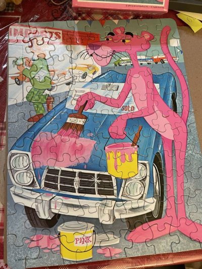 画像1: Pink Panther Puzzle With Box / ピンクパンサーの箱入りパズル　1974年