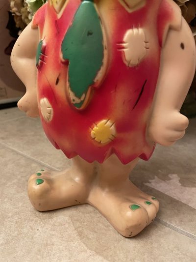 画像2: Hanna Barbera Flintstones Fred Rubber Doll 60‘s  / ハンナバーベラ　フリントストーンズ　フレッドラバードール