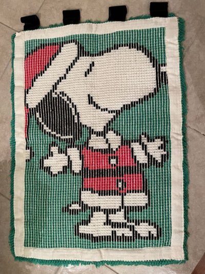 画像2: Peanuts Snoopy Christmas Rug / ピーナッツ、スヌーピー　クリスマスのラグ