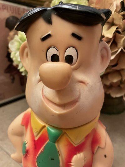 画像1: Hanna Barbera Flintstones Fred Rubber Doll 60‘s  / ハンナバーベラ　フリントストーンズ　フレッドラバードール