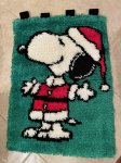 画像1: Peanuts Snoopy Christmas Rug / ピーナッツ、スヌーピー　クリスマスのラグ (1)