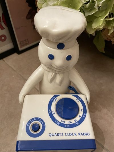 画像1: Pillsbury Dough Boy Clock & Radio  /  ピルズベリー　ドゥボーイ　時計&ラジオ