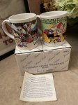 画像1: Dairy Queen Dennis The Menace Ceramic 2 Mugs Set With Box  1993 (A) / ディリークィーン　デニス　ザ　メナス　箱入り陶器製マグ　2個セット(A) (1)