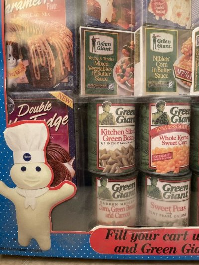 画像1: Pillsbury Dough Boy & little sprout play Food Supermarket with box 1994 /  ピルズベリー　ドゥボーイ&リトルスプラウト　箱入りプレイトイセット