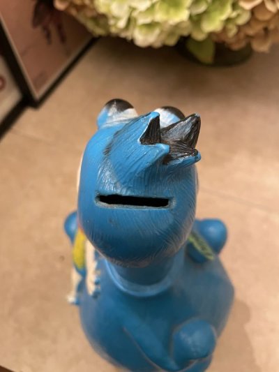 画像3: Hanna Barbera Flintstones Blue Dino & Pebbles Coin Bank Doll / フリントストーン ディノとペブルスの貯金箱　70年代