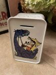 画像1: Hanna Barbera Flintstones Tin Can Fred Ride Coin Bank Box (A) / フリントストーン　ティン製　フレッドライド　貯金箱　ボックス型缶 (1)