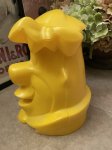 画像4: Hanna Barbera Flintstones Fred Yellow Plastic Face Jar  / フリントストーン　フレッド　プラスチック製　イエローフェイスジャー (4)