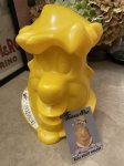 画像1: Hanna Barbera Flintstones Fred Yellow Plastic Face Jar  / フリントストーン　フレッド　プラスチック製　イエローフェイスジャー (1)