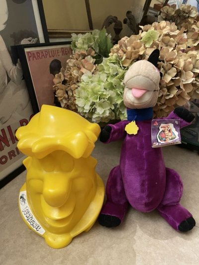 画像3: Hanna Barbera Flintstones Fred Yellow Plastic Face Jar  / フリントストーン　フレッド　プラスチック製　イエローフェイスジャー