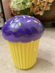 画像3: Denny’s restaurant plastic purple cupcake  drink cup  / デニーズ　プラスチック製 カップケーキ　パープルxイエロー (3)