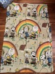 画像1:  Soopy Peanuts fabric Sheet Brown 60s (B) / スヌーピー　シーツ　生地　 (1)