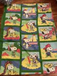 画像1:  Soopy Peanuts fabric Sheet (A) / スヌーピー　シーツ　生地　 (1)