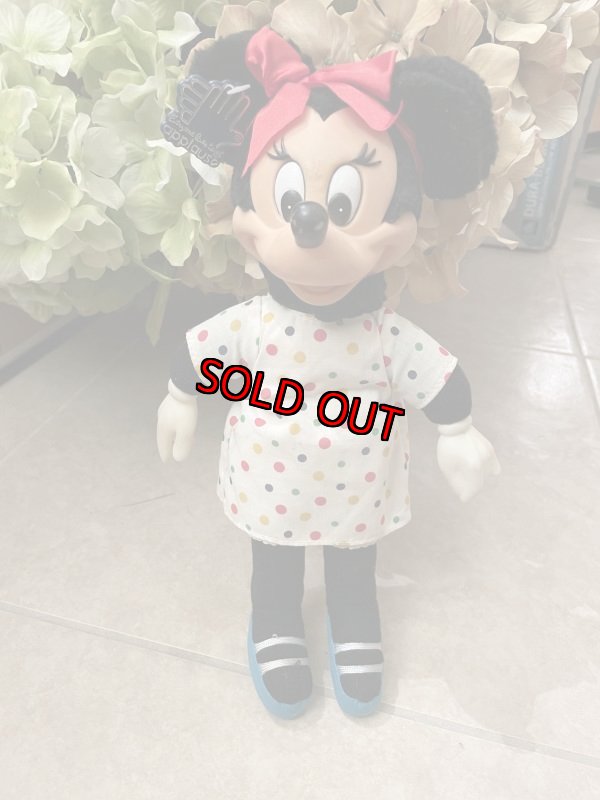 画像1: Disney Minnie Mouse  Applause Plush Doll 1982 / ディズニー　ミニーマウス　フェイスラバー　ドール (1)